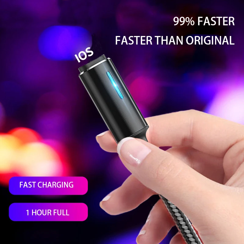 

Fast Charging Cable Micro USB Type C Charger Data Cord for IPhone 12 11 X 7 8 6 5 Plus Samsung Xiaomi Huawei Mobile