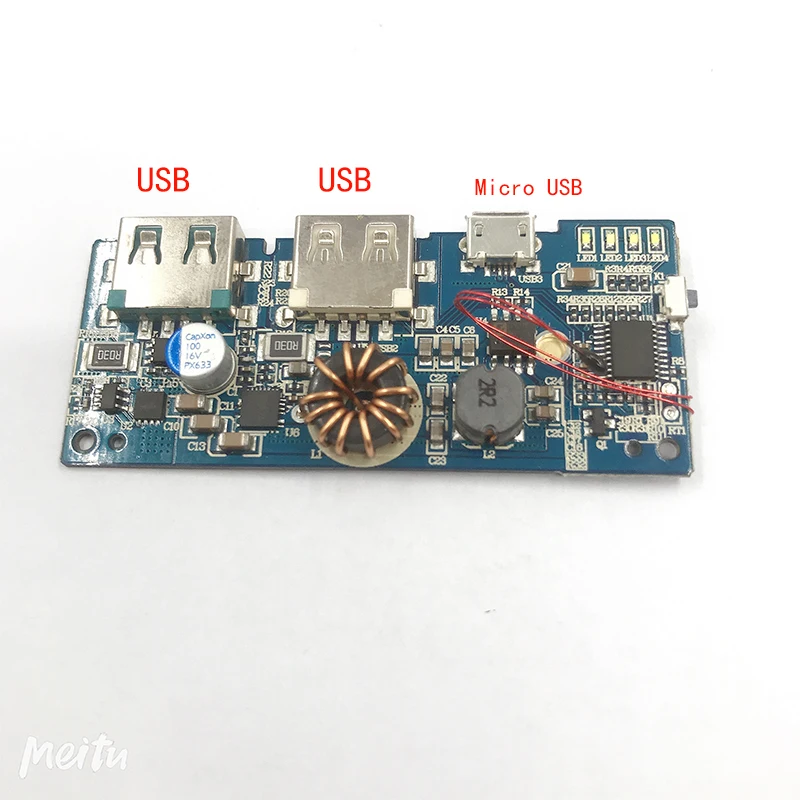 Плата быстрой зарядки QC 3 0 с двойным USB 5 в 6 9 12 В модуль для литий-ионной литиевой
