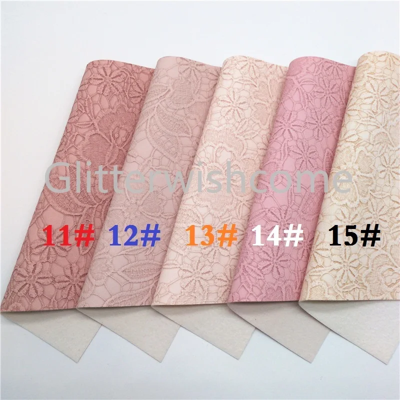 Glitterwishcome 21X29 см A4 размер винил для бантов Радужное тиснение цветы кожа ткань искусственная кожа листы для бантов, GM604A