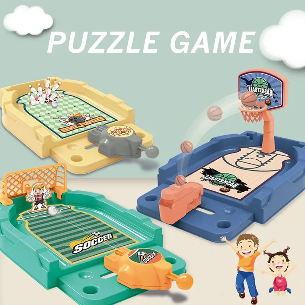 

Машина для пинбола для детей, обучающая игрушка, настольная игра-пинбол, настольная игра-головоломка, в том числе боулинг, баскетбол, боулин...