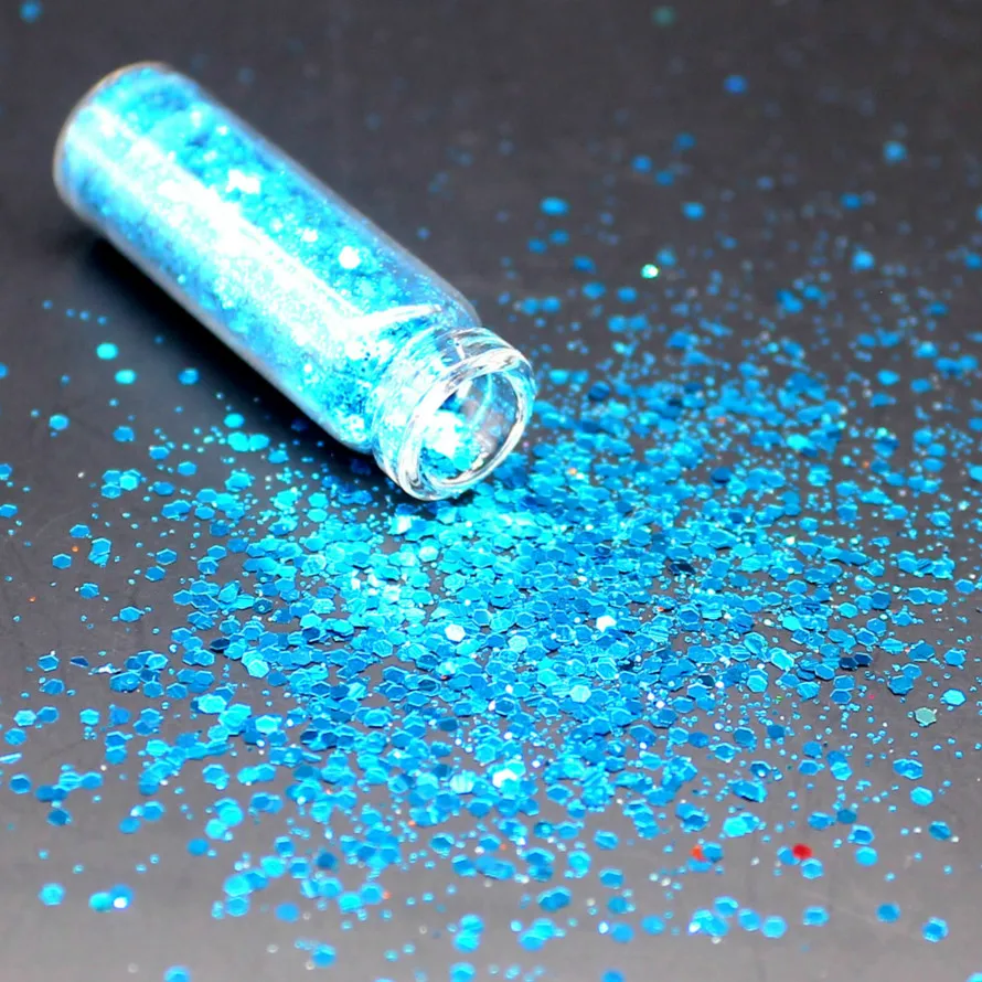 

1 Bottle Light Blue Glitter Eyeshadow 12 Color Glitter Eyes Palette Monochrome Eyes Shimmer Powder Makeup Tool Eye Shinning