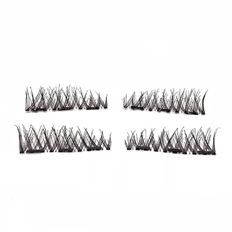 Накладные ресницы с тремя магнитами натуральные густые красивые 4