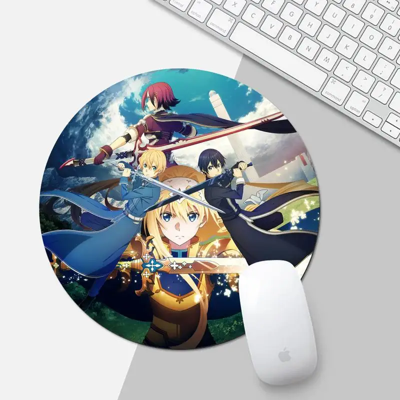

Sword Art Online SAO Laptop Computer Mousepad Round Non-slip Cushion