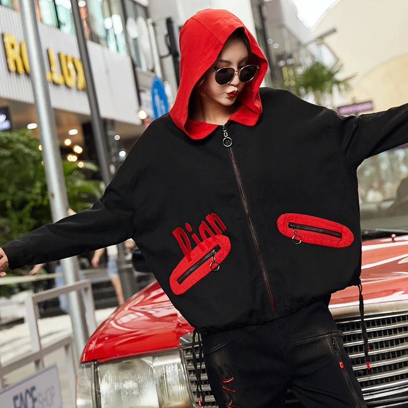 Max LuLu модная Корейская Брендовая женская одежда в стиле панк женские куртки с молнией и капюшоном повседневные женские осенние пальто с принтом Большие размеры