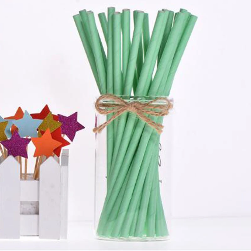 25 шт одноразовые бумажные соломинки креативные смешанные питьевые соломенные
