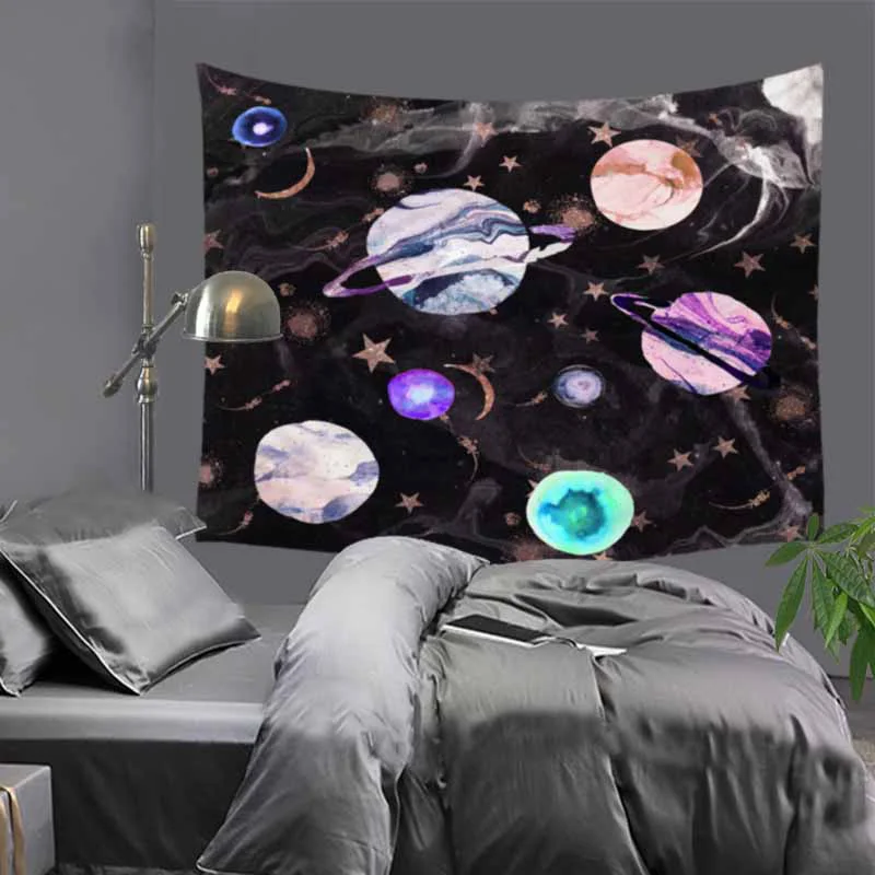 Гобелен Moon Eclipse с принтом Луны художественный ковер гобелен пейзажем домашний