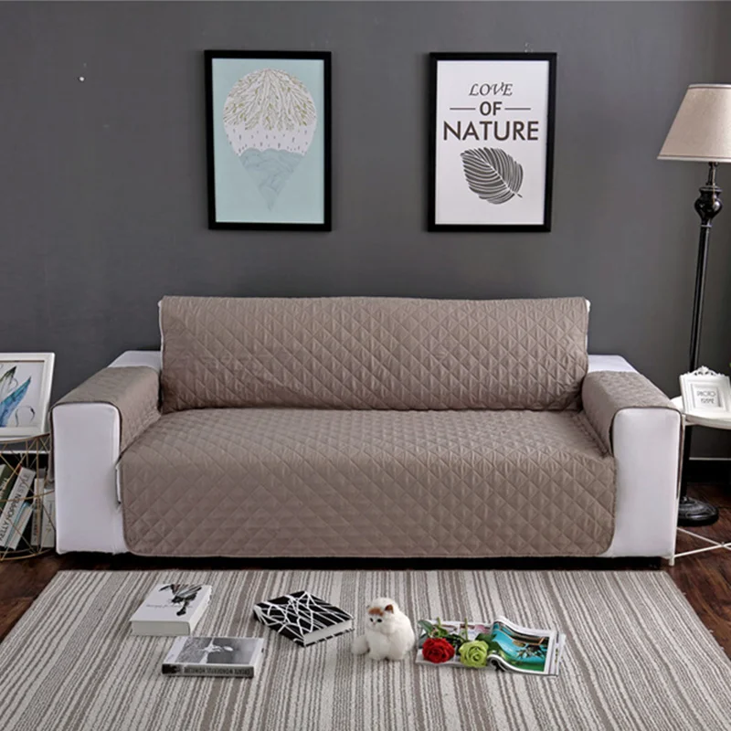 Чехол для дивана однотонный съемный моющийся на одно/два/три места | Дом и сад