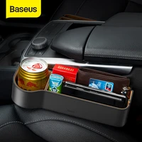 baseus universal leather car organizer auto seat gap storage box for pocket organizer wallet cigarette keys phone holders