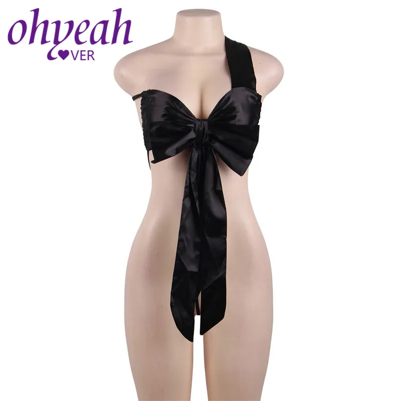 Ohyeahlover нижнее белье атласное Эротическое миди женское сексуальные костюмы