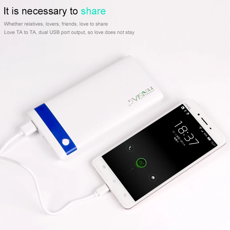 FERISING ультра тонкий внешний аккумулятор 10000 мАч двойной USB Pover полимерный