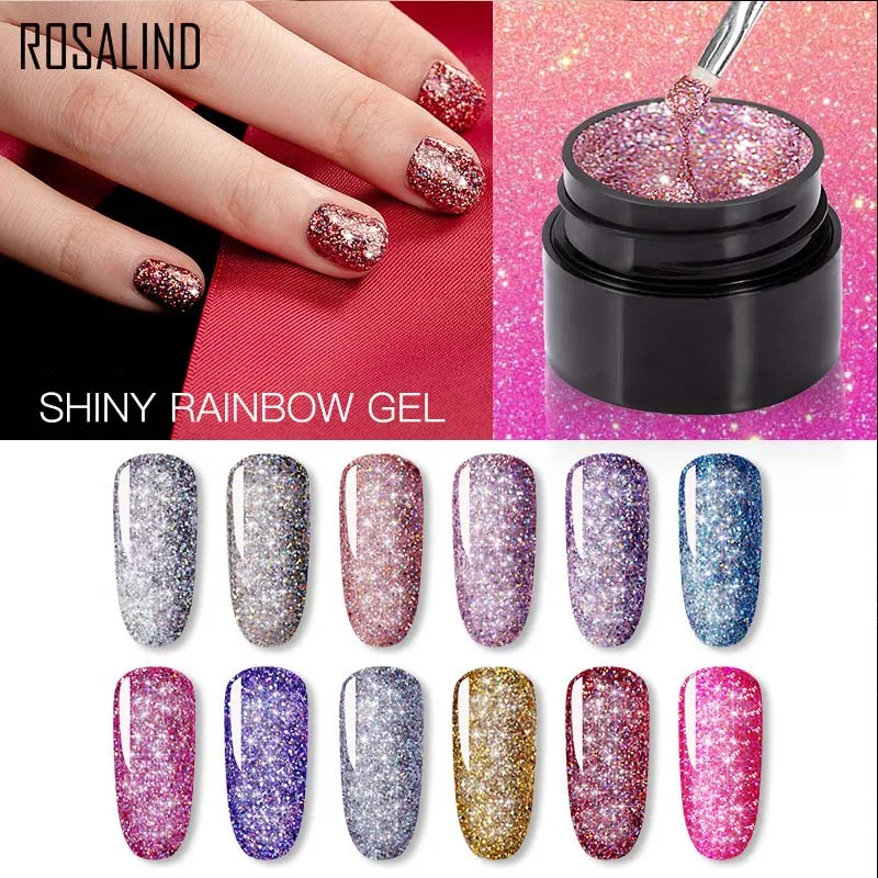 12Colors Professional Neon Nail Gel UV LED Lamp Polish Semi-Permanent Soak-Off Shiny Glitter Rainbow | Красота и здоровье