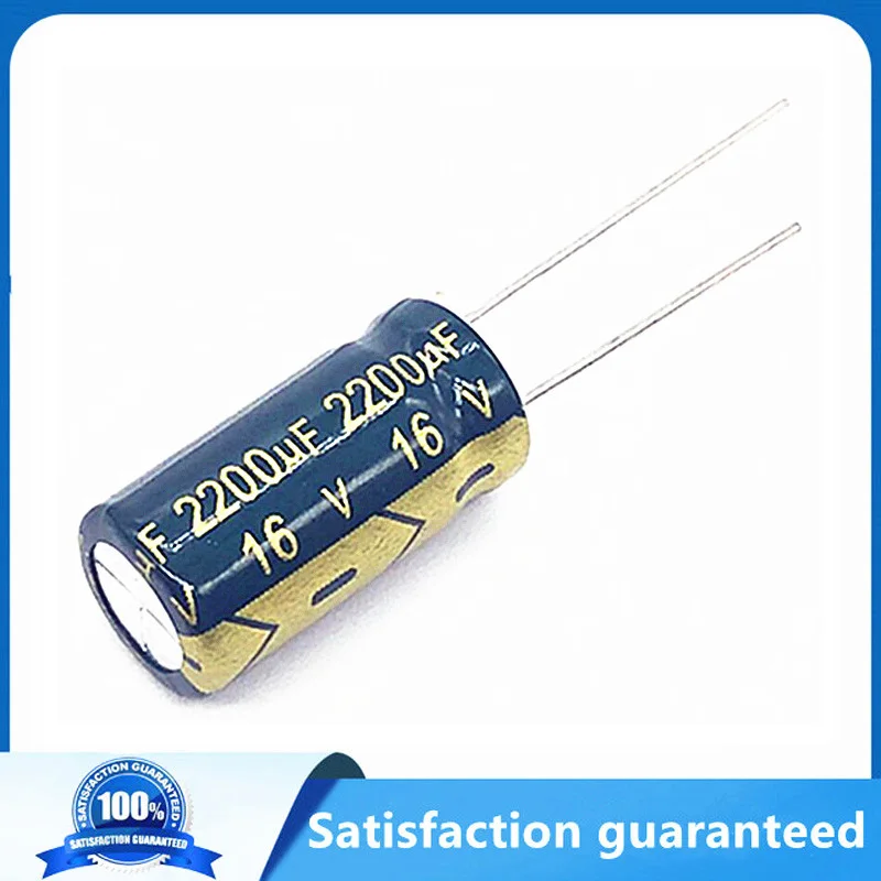 

100pcs/lot H202 2200uf16V Low ESR/Impedance high frequency aluminum electrolytic capacitor size 10*20 16V 2200uf 20%