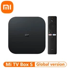 Глобальная версия Xiaomi Mi TV Box S 4K со сверхвысоким разрешением Ultra HD, приставка Android TV 9,0 HDR 2 ГБ 8 ГБ Wi-Fi Google Cast Netflix Smart Mi Box S Media Player