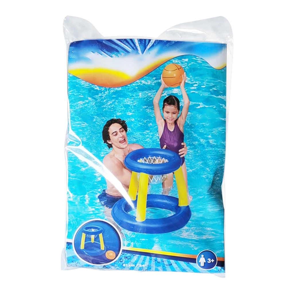 PVC Water Basketball Stand Inflatable Floating Hoop with Swimming Pool Game Toy | Спорт и развлечения