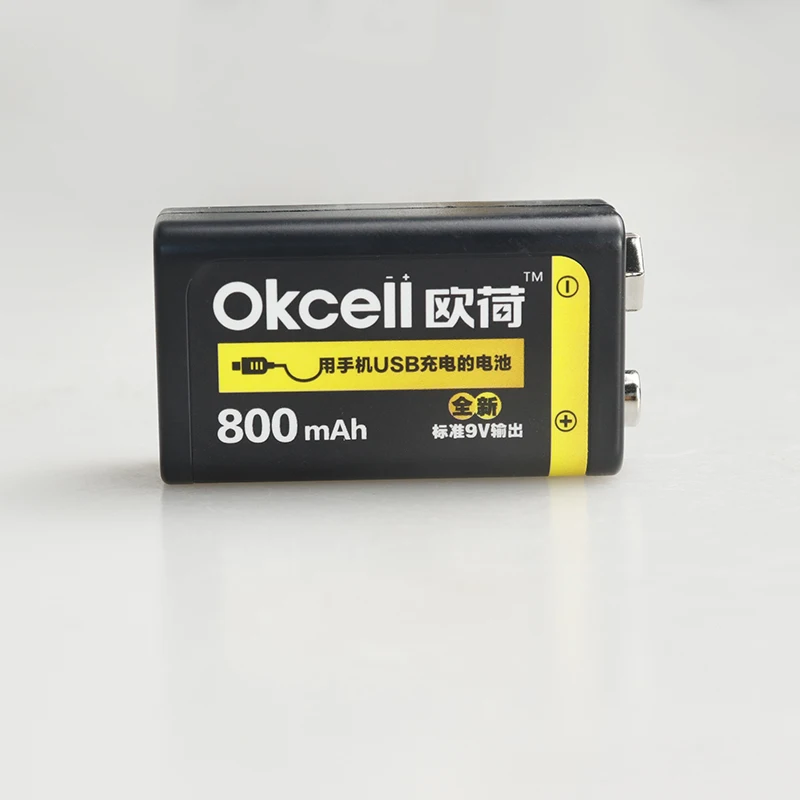OKCELL 9V Перезаряжаемые Батарея 800 мА/ч Портативный OKcell Micro USB аккумуляторные батареи