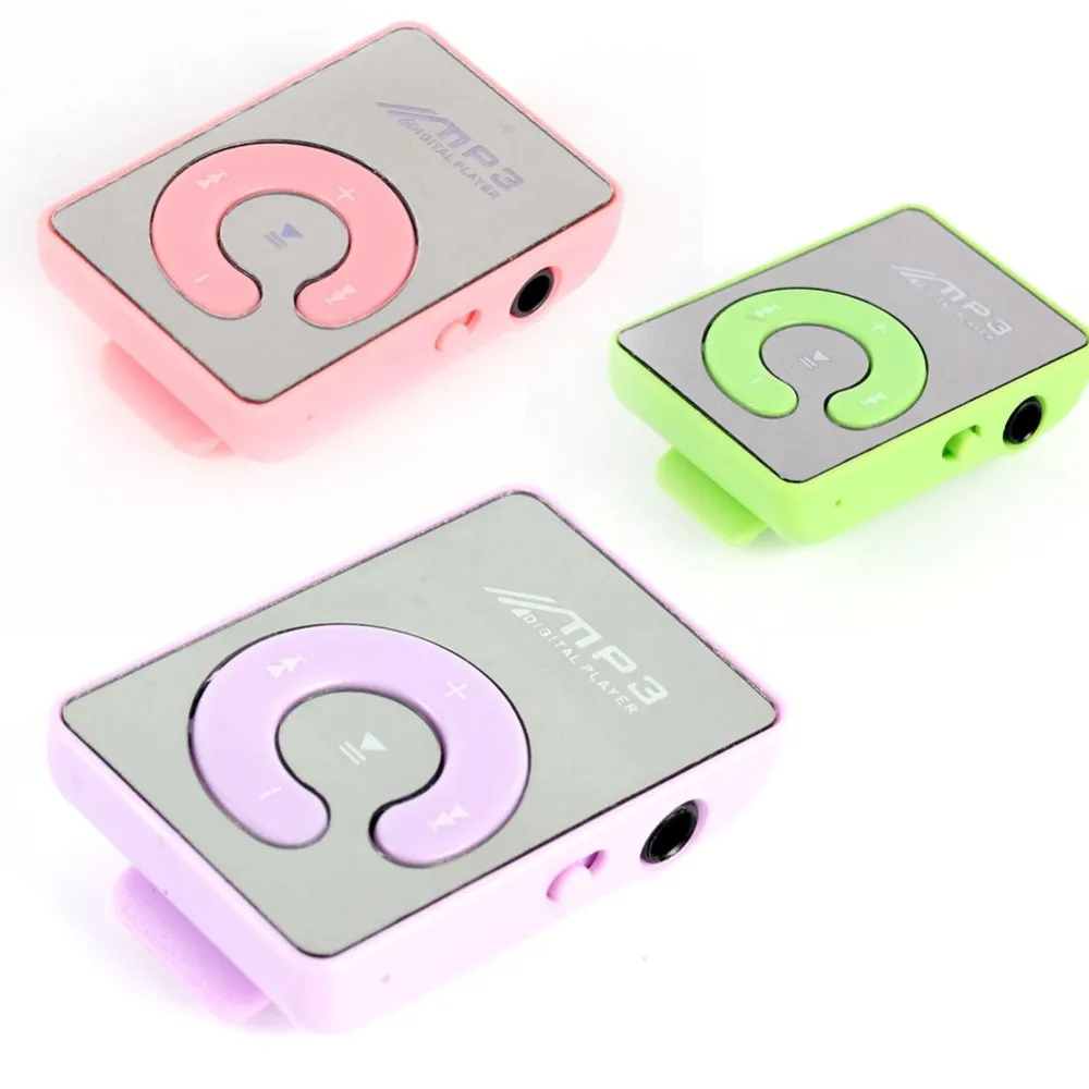 SUOZUN USB Digital Mp3 Music Player Mini Mirror Clip Support 8GB SD TF Card Portable Sport MP3 Players | Электроника