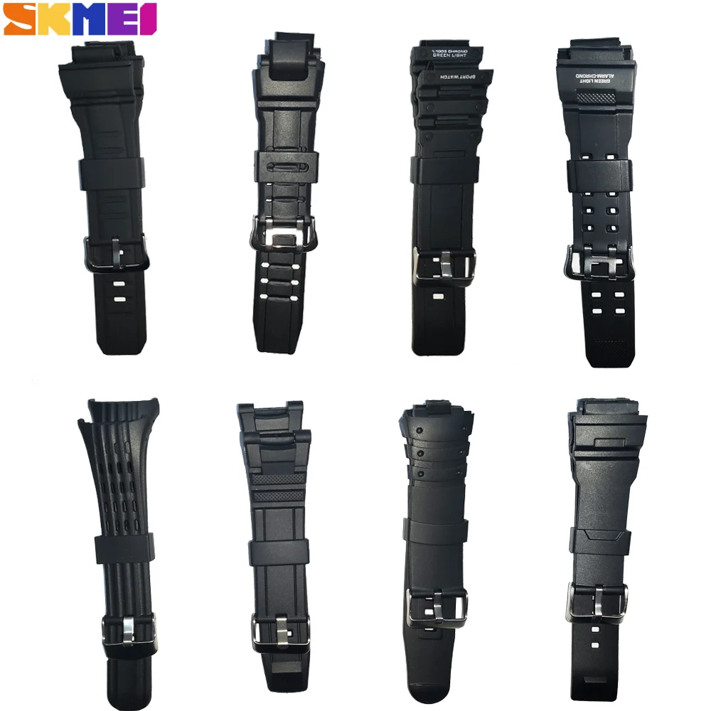 SKMEI Brand Watch Strap Band Silicone Rubber Plastic 1025 1251 1068 1325 0989 Adjustable Replacement Different Model Watchbands