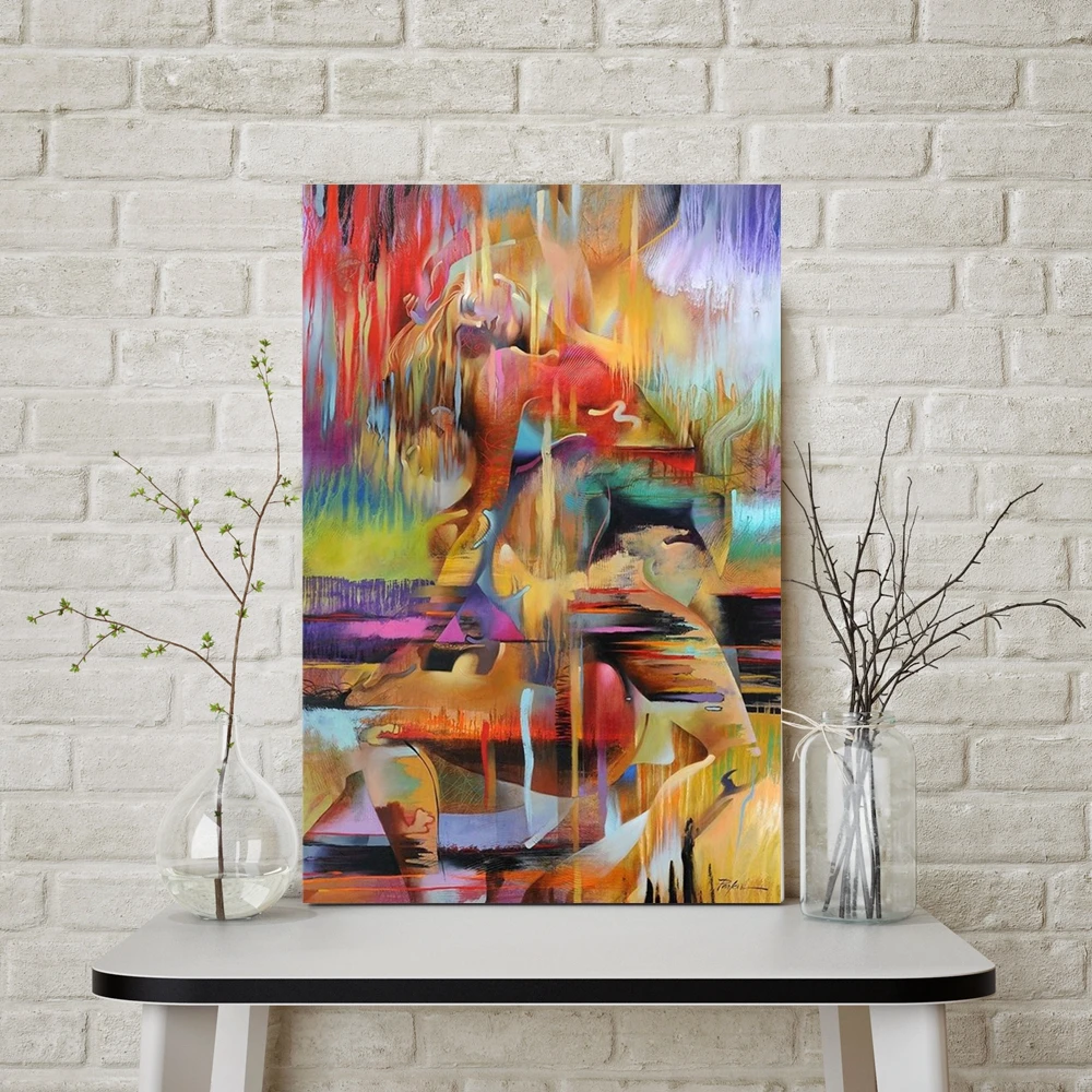 Diy Алмазная картина Полная площадь круглая дрель Обнаженная абстрактная красота