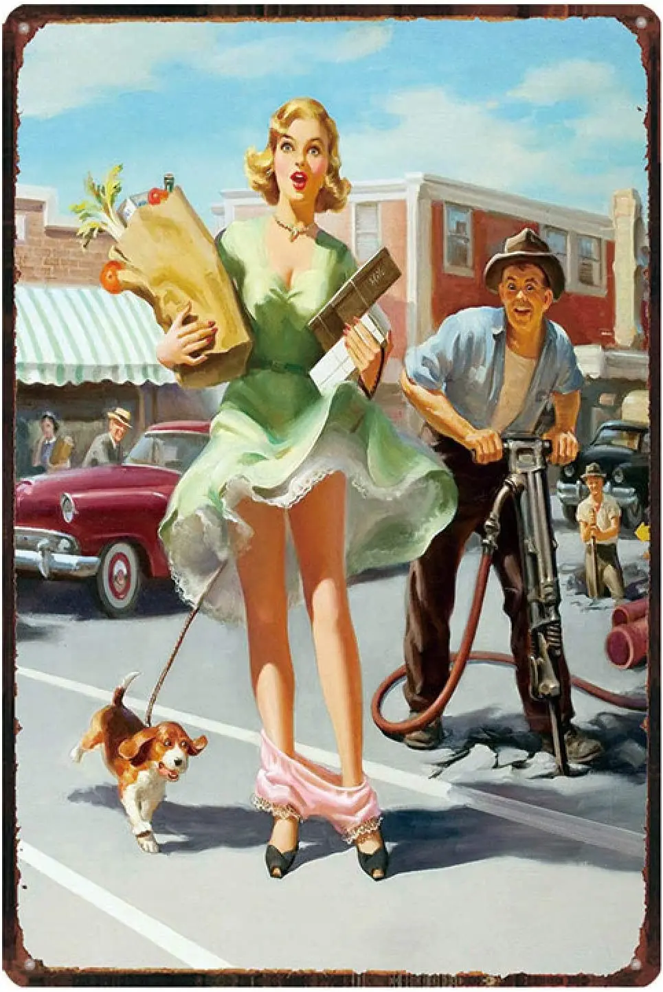 

YAYITAI Metal Signs Vintage Russian Cartoon Plaque Iron Painting Pin Up Sexy Girl Tin Sign Pub Cafe Shop Home Wall Decor