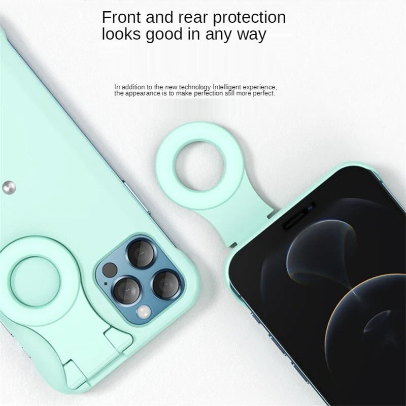 Tongdaytech светодиодный кольцевой светильник для селфи Iphone 12 11 XS Pro Max XR 6 7 8 чехол со