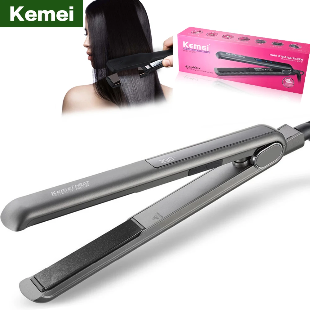 Выпрямитель для волос Kemei быстрый нагрев новый утюжок выпрямления инструменты