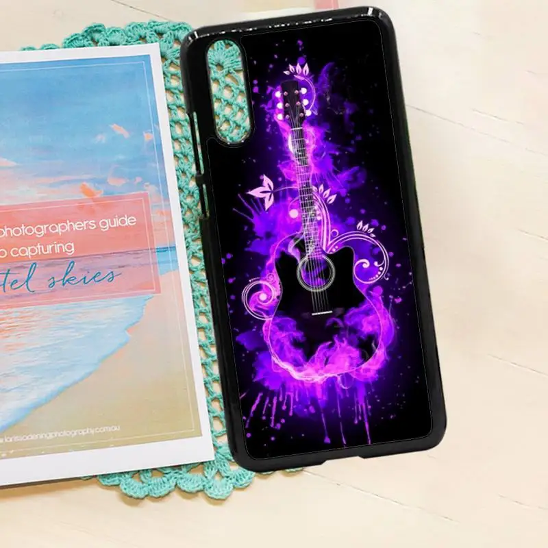 

Music Guitar art pattern high quality Phone Case coque PC for iPhone 11 12 pro XS MAX 8 7 6 6S Plus X 5S SE 2020 XR