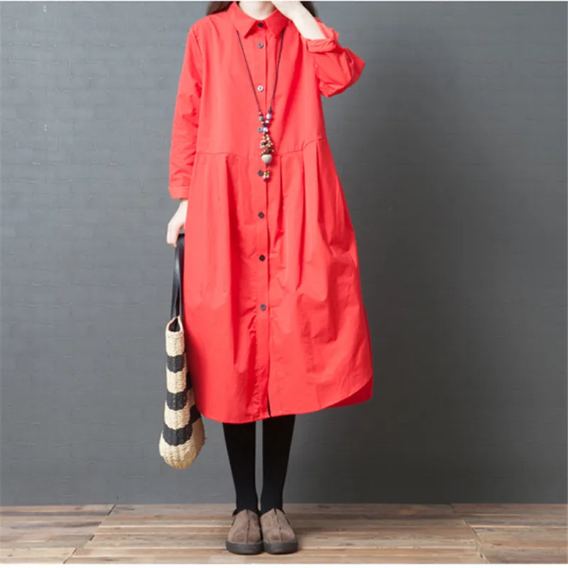 Женская Свободная блузка средней длины Повседневная тонкая большого размера с