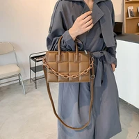2021 new fashion high quality pu leather womens designer shoulder crossbody bag branded lady chain lattice totes handbags