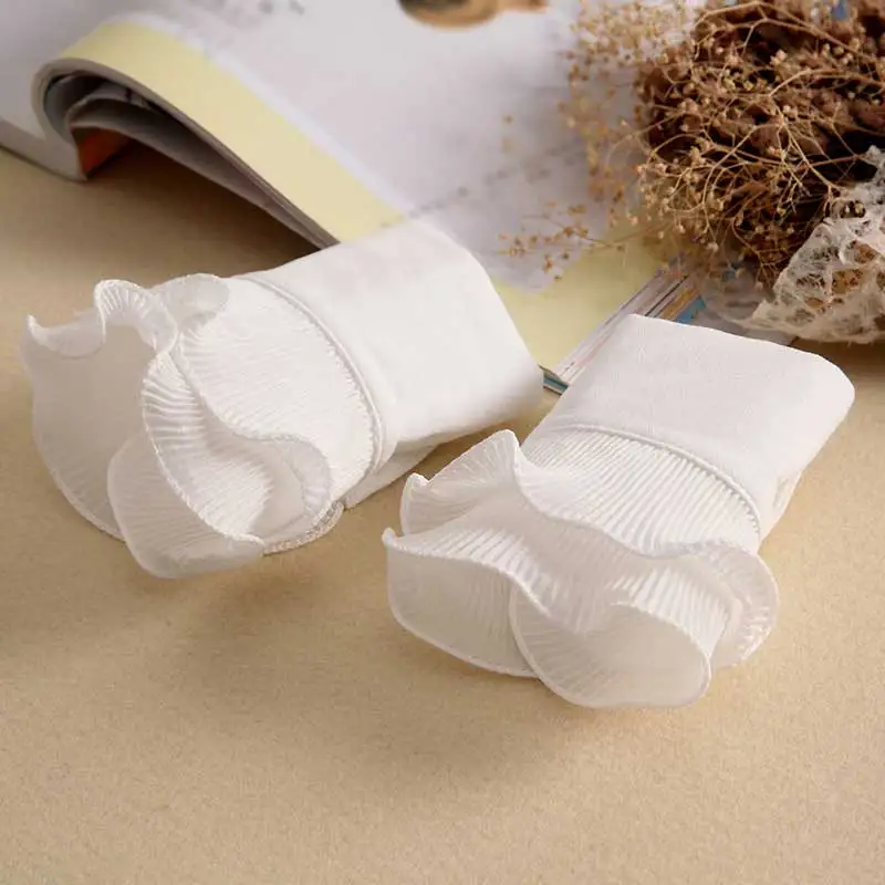 

Detachable Shirt Pleated Flare Sleeve False Cuffs Solid Pleated Layered Decorative Women Clothing Accessory cuff Ruffle Sleeve