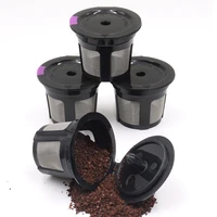 black for keurig coffee makers reusable filter pod k cups single refillable