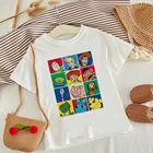 Повседневные топы унисекс для девочек и мальчиков, ковбойские футболки с принтом История игрушек для большой семьи, с принтом Вуди, белая футболка, милые детские футболки