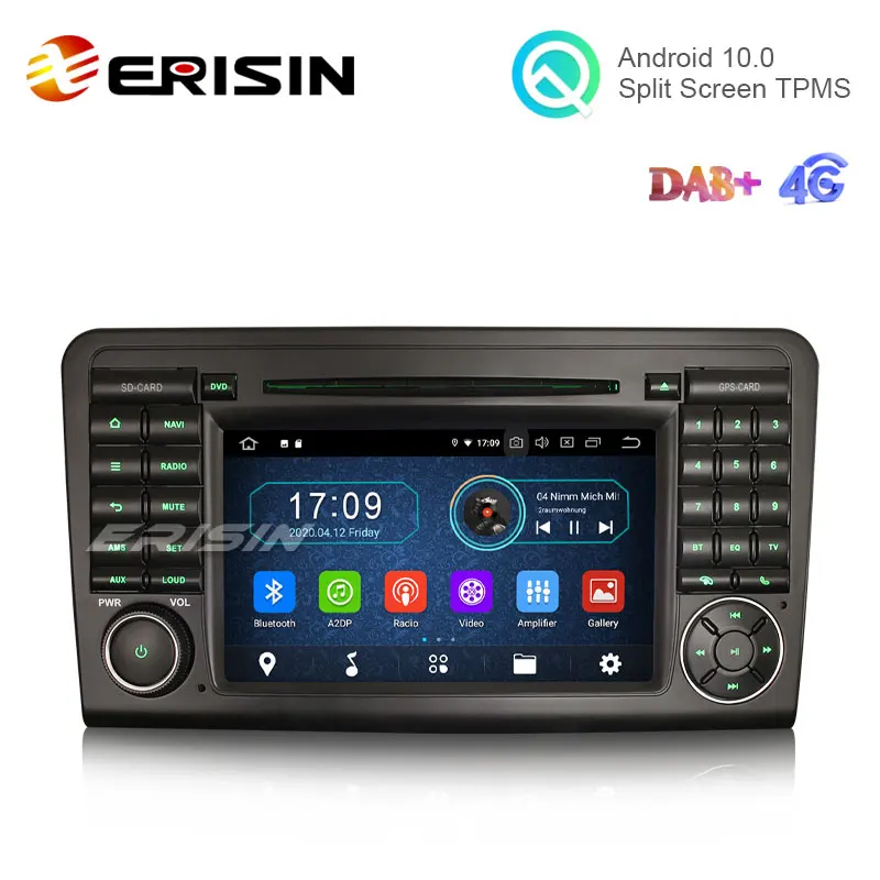 Erisin ES6961L 7 &quotВосьмиядерный Android 10 0 автомобильный DVD GPS радио WiFi BT TPMS DVR RDS для Benz ML Class