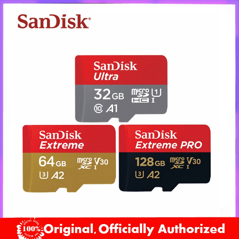Двойной Флеш накопитель SanDisk Micro SD Card 64 ГБ карта памяти 128 256 оперативной 16 Гб