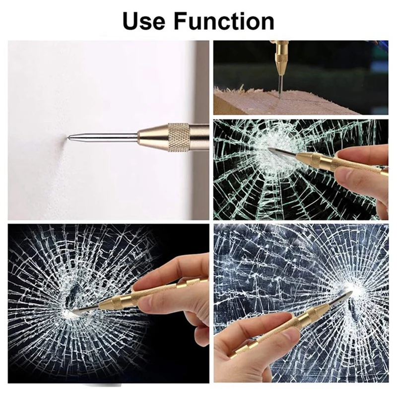 

Pocket-Hole Screw Kit 5 Sizes Fine Coarse Thread Wood Screws with Automatic Center Punch Positioner High Hardness Punch