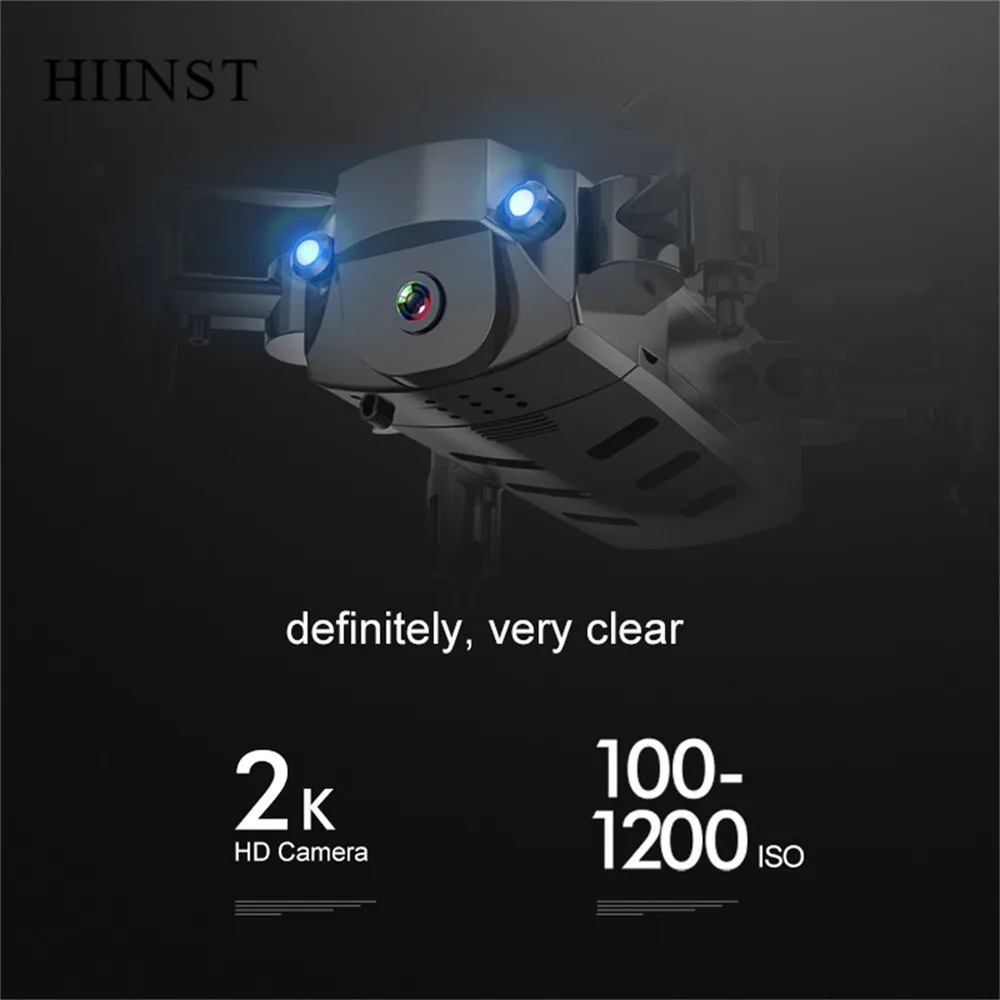 Складной Радиоуправляемый квадрокоптер Hiinst 2 4G с HD камерой 2K Wi Fi