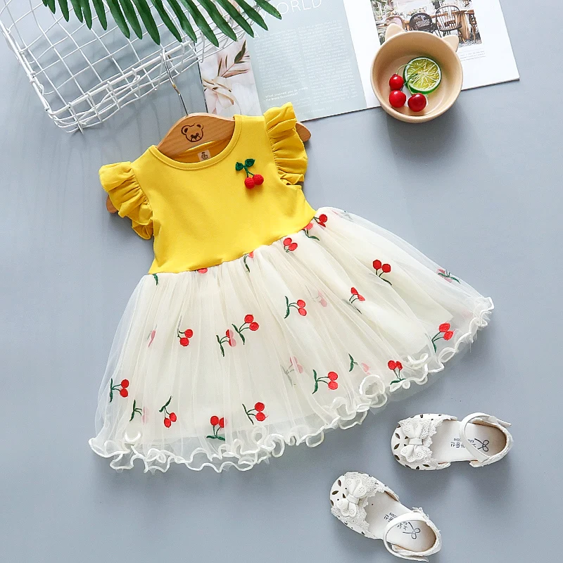 BabiColor/платье для маленьких девочек летнее кружевное пляжное платье - Фото №1