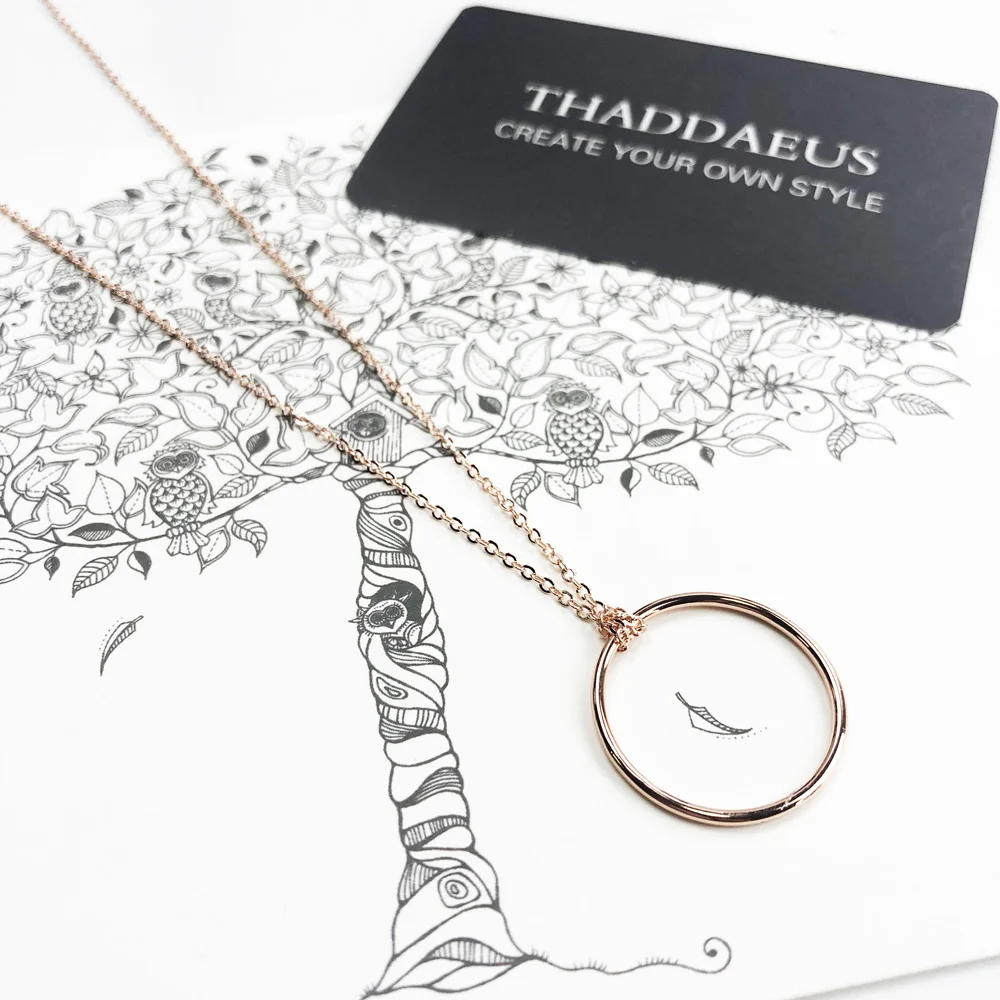 Ожерелье с подвеской в виде розы круг цвет золотой 2020 романтическая мода