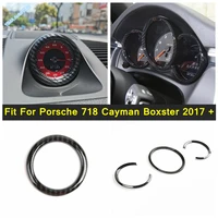 carbon fiber interior for porsche 718 cayman boxster 2017 2021 dashboard tachometer display clock decoration ring cover trim