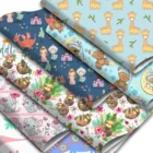 Листы из искусственной кожи с рисунком животных, динозавр, жираф, единорог, ткань из искусственной кожи с рисунком 20x33 см для искусственной кожи