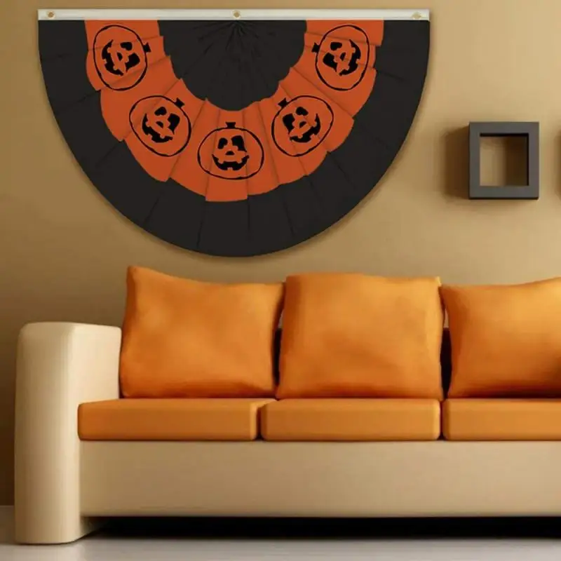 Веерообразный флаг для Хэллоуина 45*90 см подвесной украшение забора на Хэллоуин