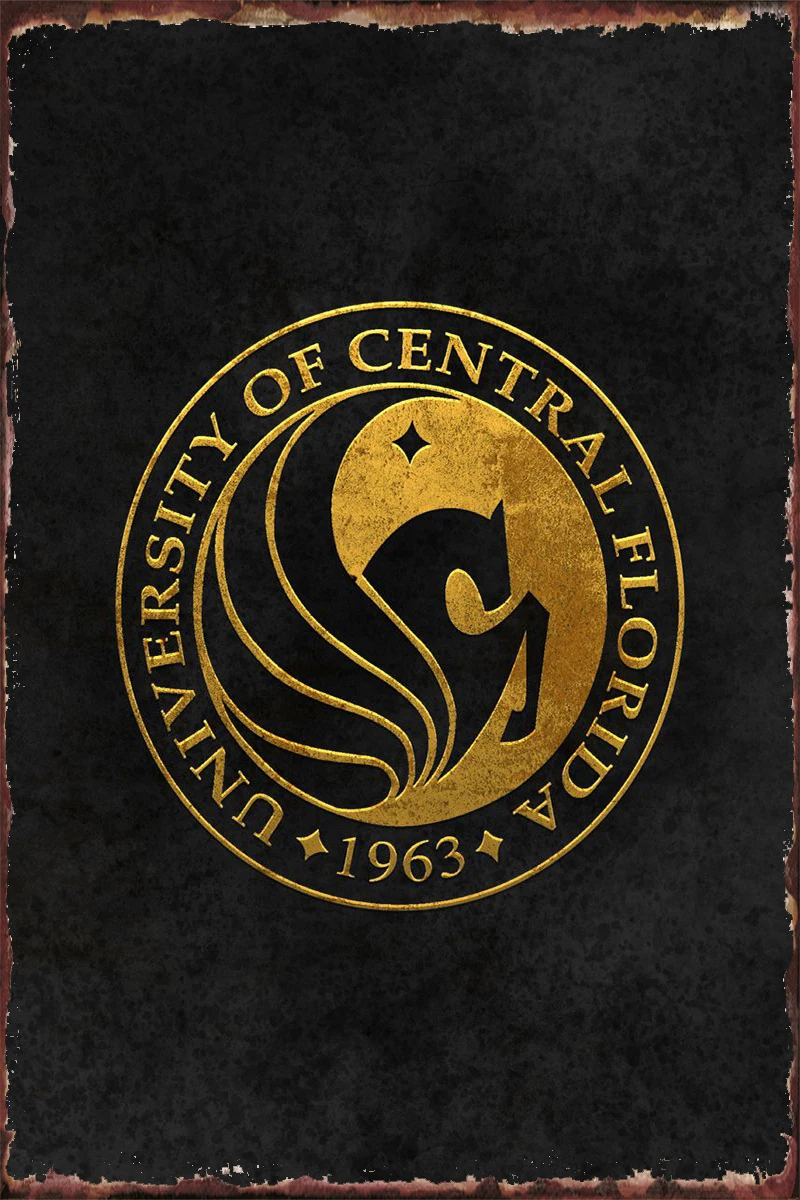 

Ucf Университет Флорида США винтажный металлический знак жестяной знак оловянные пластины декор для стен декор для комнаты ретро для дома кл...