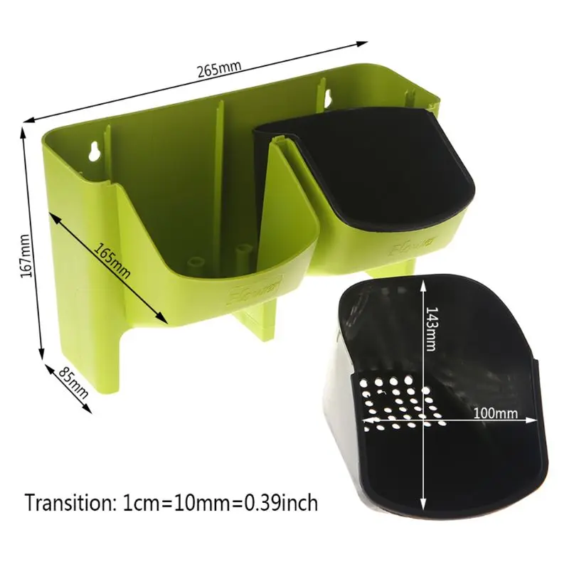 Самополивающийся цветочный горшок 2 кармана составная Вертикальная стена