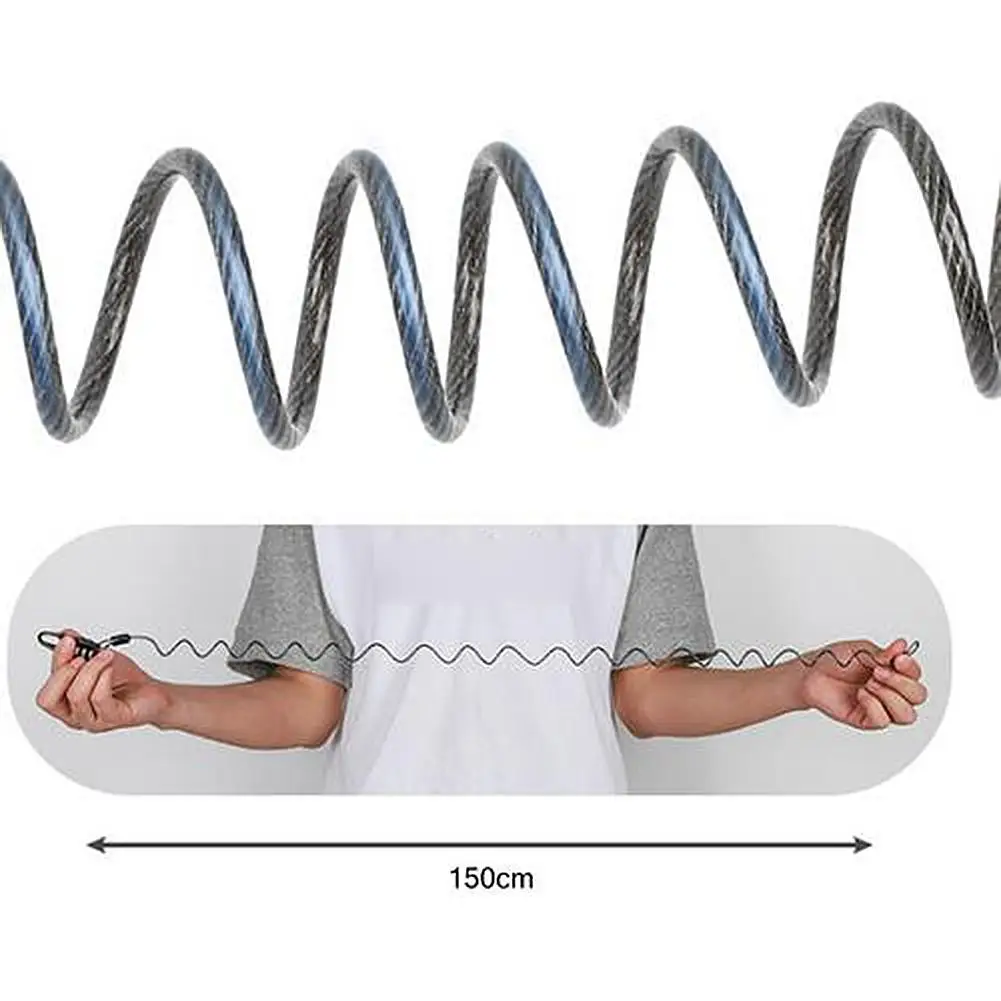 

Motorcycle Helmet Lock With Steel Wire Cable Tough Combination PIN Lock Carabiner Fix For Motorcycle Bicycle Electric Scooter