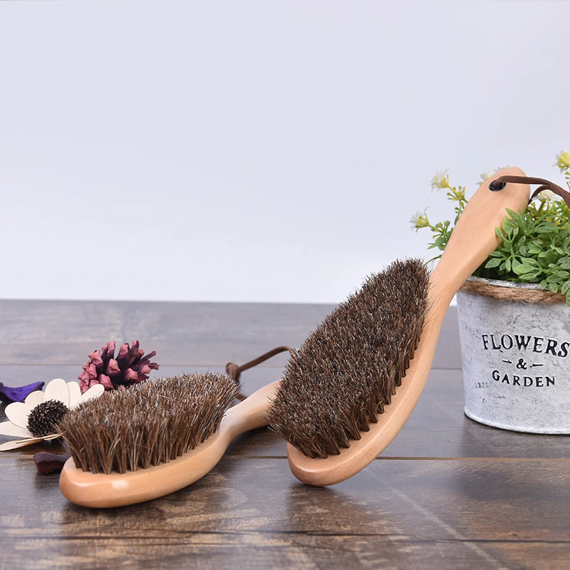 

Shoe brush dust removal Dutch handle horsehair multi-purpose creativity can be used as a clothes brush cleaning supplies
