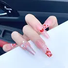 Модные женские съемные накладные ногти для французского маникюра, 24 шт.кор.