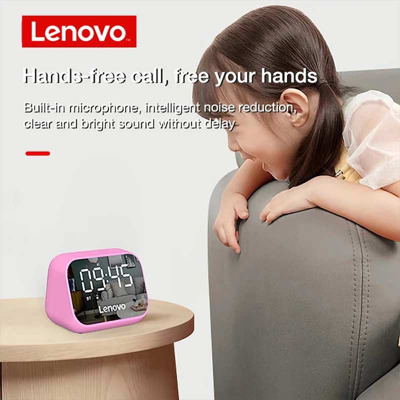 Портативный беспроводной Bluetooth динамик Lenovo TS13 басовый светодиодный Будильник