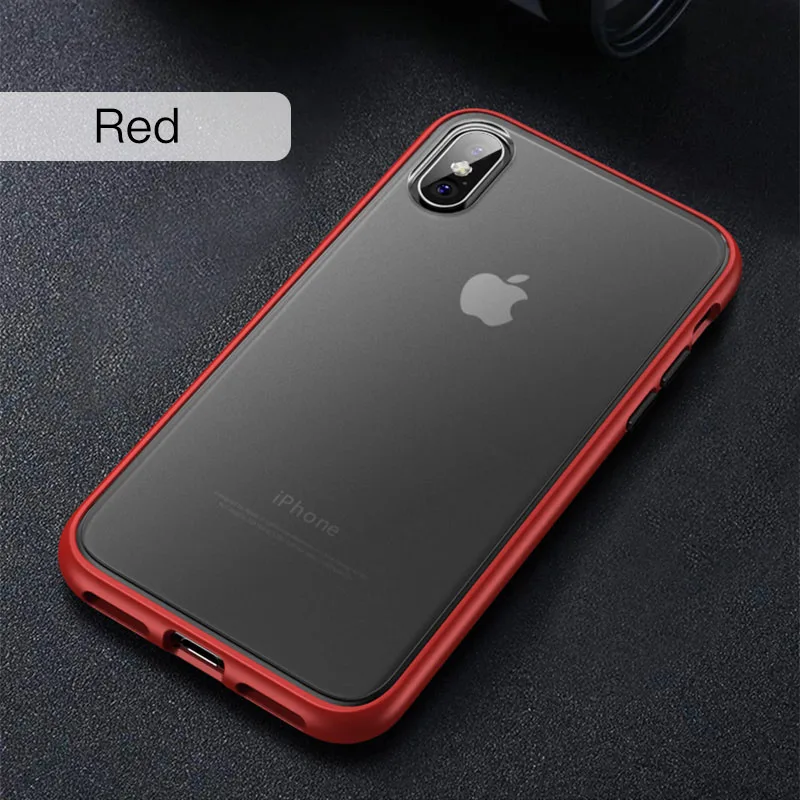 Red Black Роскошный чехол LUPHIE для телефона iPhone Xr Xs Max X 7 8 6s 6 Plus ударопрочный чехол противоударный мягкий бампер чехол для мобильного телефона Fundas - Цвет: Red Black