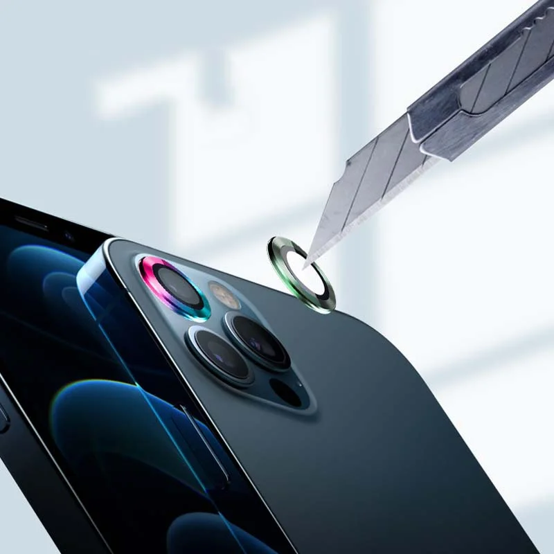 For iPhone 14 13 Pro Max 11 Metal Ring Glass Full Cover Camera Lens Protectors For iPhone 12Pro Max Mini 12Pro Protective Cap