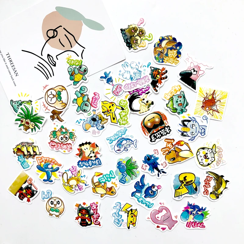 40 шт. различные Pokemons Стикеры для багажа Скейтборд телефон ноутбук мото велосипед стены гитары/наклейки eason/DIY Скрапбукинг