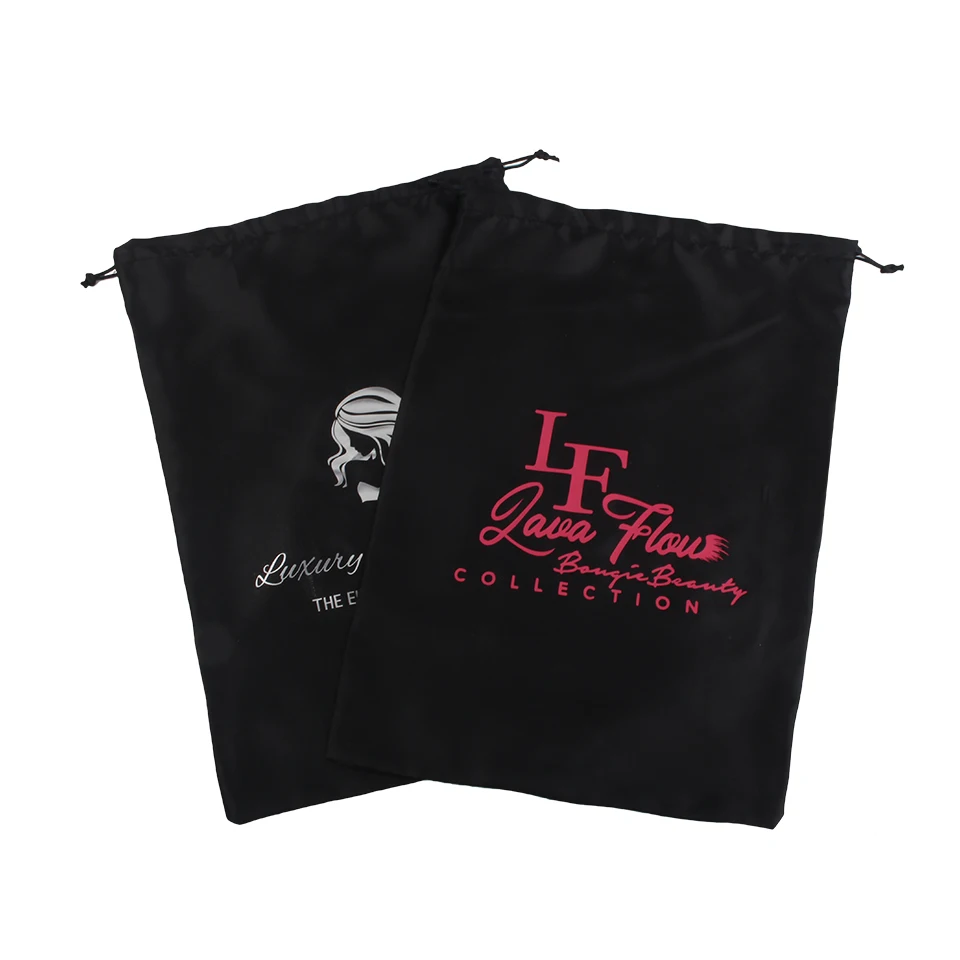 Custom logo printing luxury human hair wig satin packaging bag extend size 28X40cm | Дом и сад